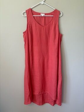 J. Jill Love Linen Coral Dress M